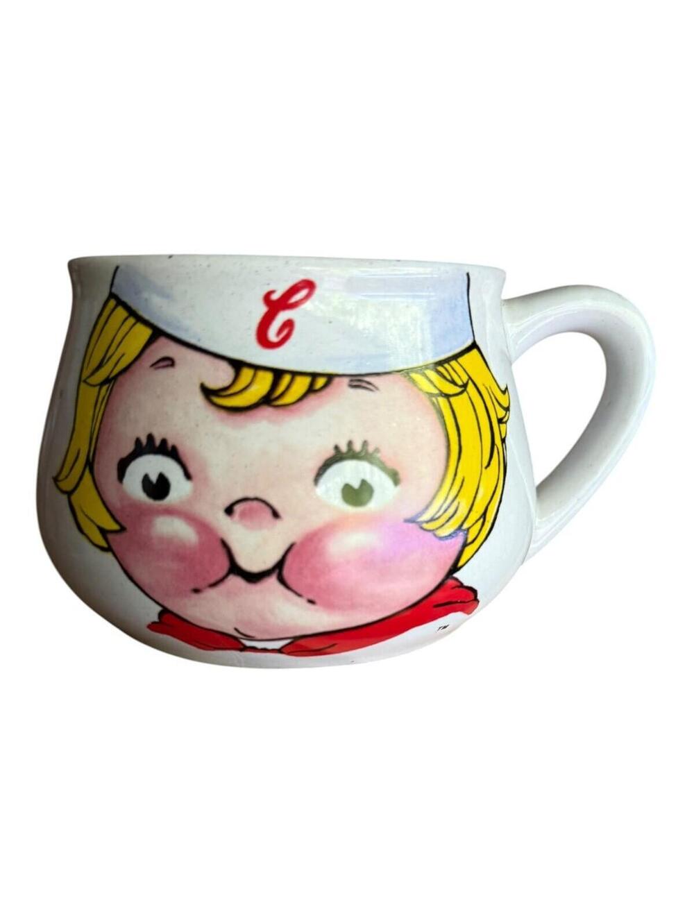 vintage 1998 Houston Harvest Campbell's Soup Kids Mug Cup White Ceramic